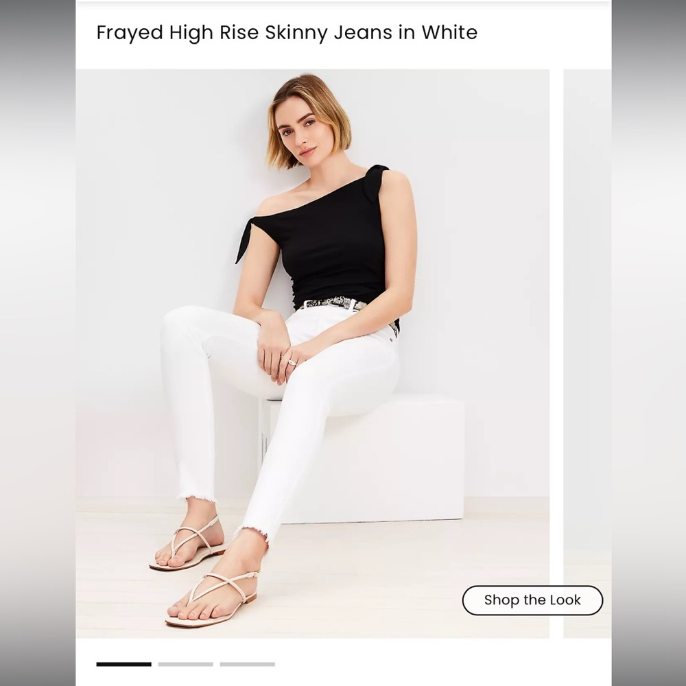 NWT-Loft Curvy Frayed High Rise Skinny Jean